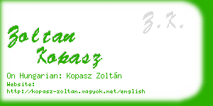 zoltan kopasz business card