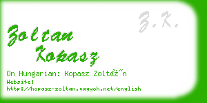 zoltan kopasz business card